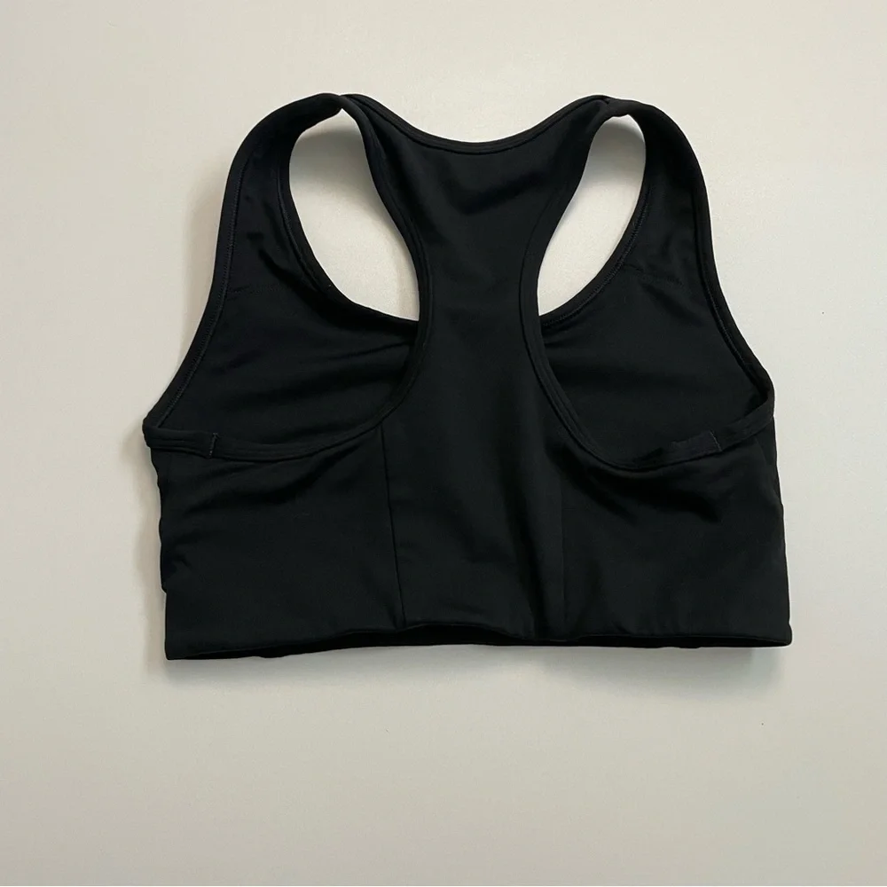 Gymshark Sports Bra Racerback Athletic Exercise Unlined No Padding Black